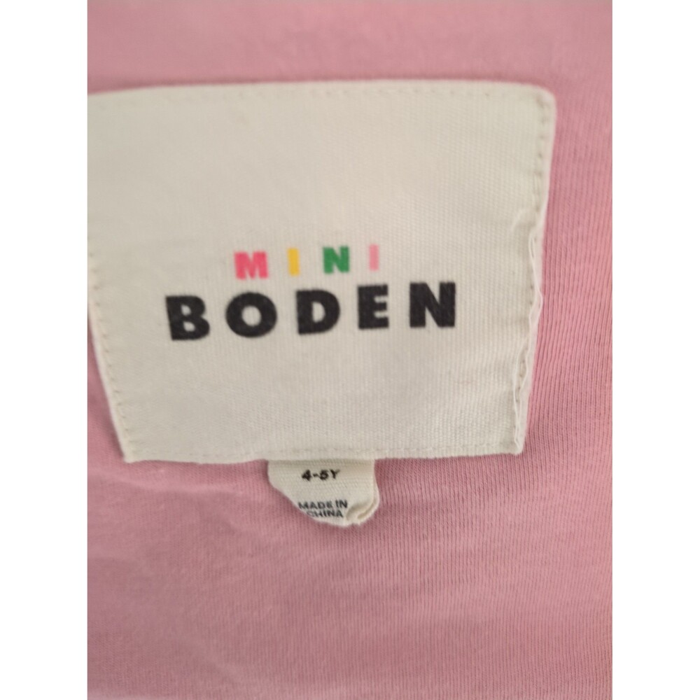 MINI BODEN Kids' Girls Zip Through Printed Fleece Oatmeal Flower Girls 4/5 GUC - Picture 8 of 11